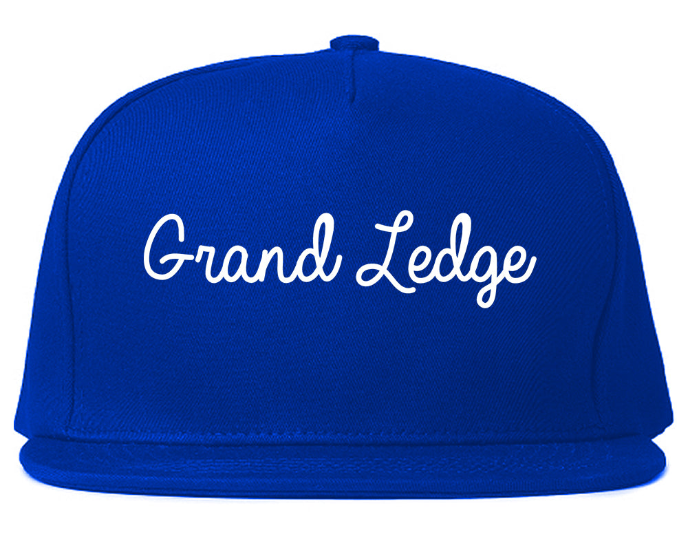 Grand Ledge Michigan MI Script Mens Snapback Hat Royal Blue