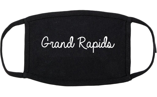 Grand Rapids Minnesota MN Script Cotton Face Mask Black