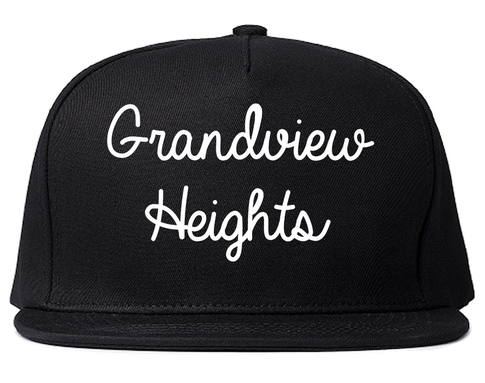 Grandview Heights Ohio OH Script Mens Snapback Hat Black