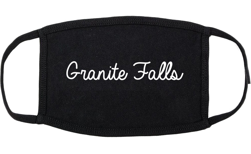Granite Falls North Carolina NC Script Cotton Face Mask Black