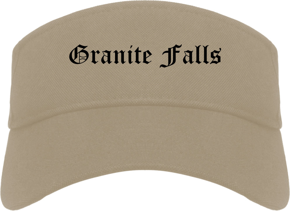 Granite Falls North Carolina NC Old English Mens Visor Cap Hat Khaki