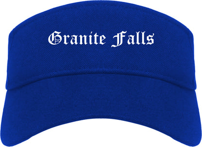 Granite Falls North Carolina NC Old English Mens Visor Cap Hat Royal Blue