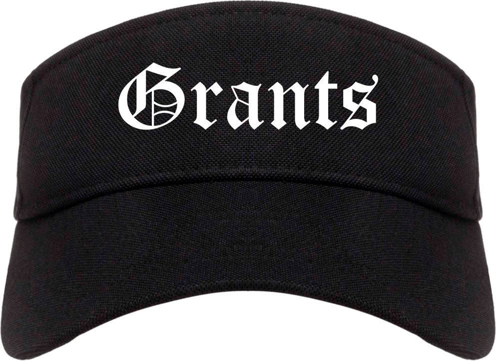 Grants New Mexico NM Old English Mens Visor Cap Hat Black