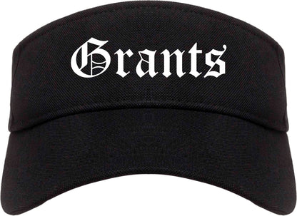 Grants New Mexico NM Old English Mens Visor Cap Hat Black