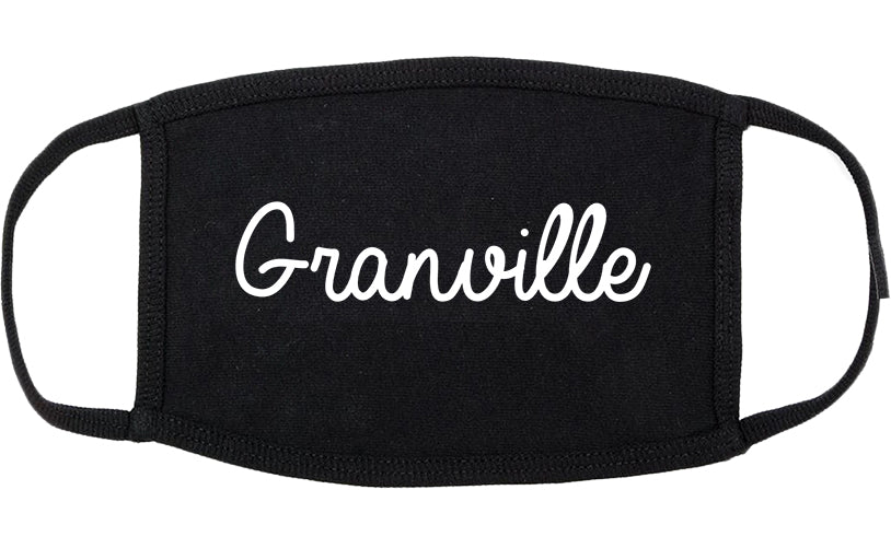 Granville Ohio OH Script Cotton Face Mask Black