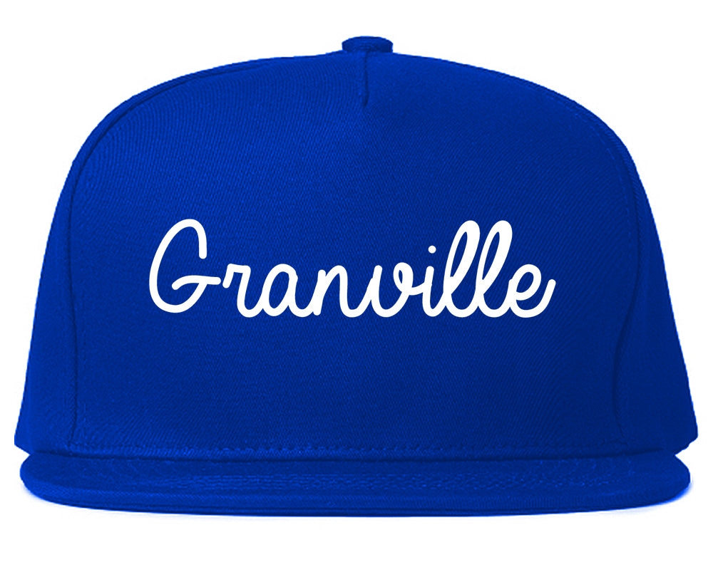 Granville Ohio OH Script Mens Snapback Hat Royal Blue