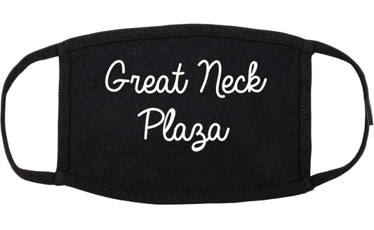 Great Neck Plaza New York NY Script Cotton Face Mask Black