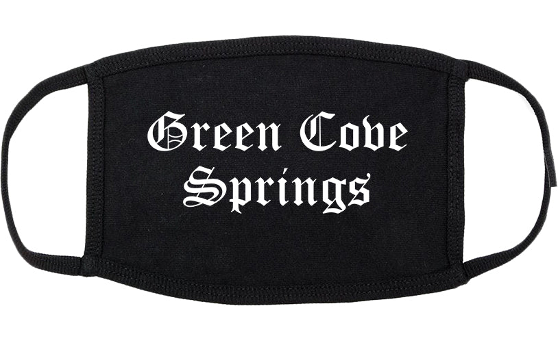 Green Cove Springs Florida FL Old English Cotton Face Mask Black