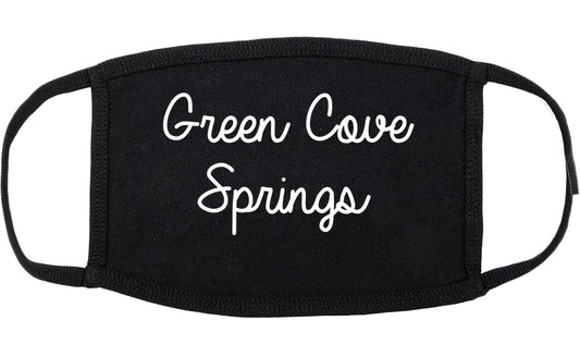 Green Cove Springs Florida FL Script Cotton Face Mask Black