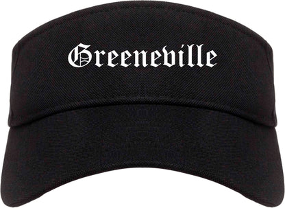 Greeneville Tennessee TN Old English Mens Visor Cap Hat Black