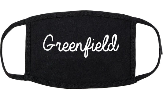 Greenfield California CA Script Cotton Face Mask Black