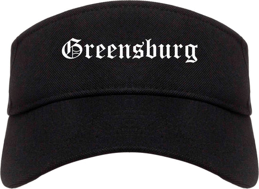 Greensburg Indiana IN Old English Mens Visor Cap Hat Black