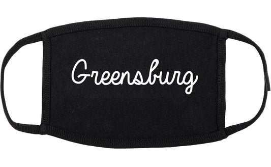 Greensburg Pennsylvania PA Script Cotton Face Mask Black