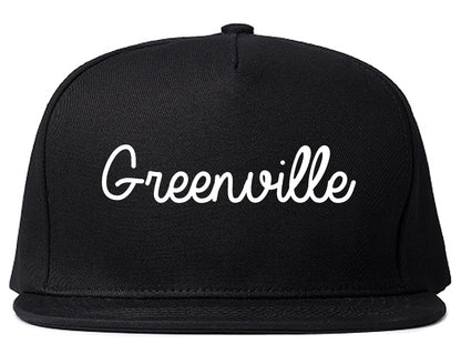 Greenville Ohio OH Script Mens Snapback Hat Black