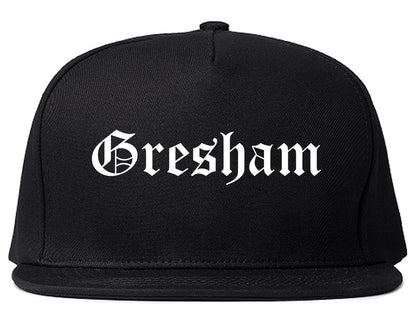 Gresham Oregon OR Old English Mens Snapback Hat Black