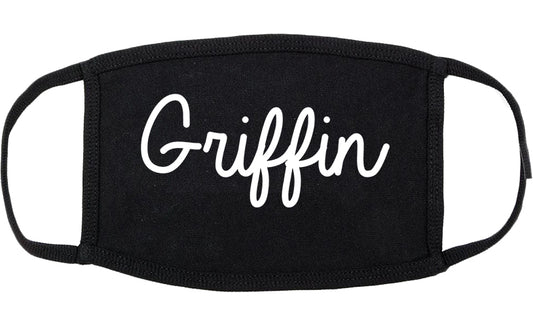 Griffin Georgia GA Script Cotton Face Mask Black