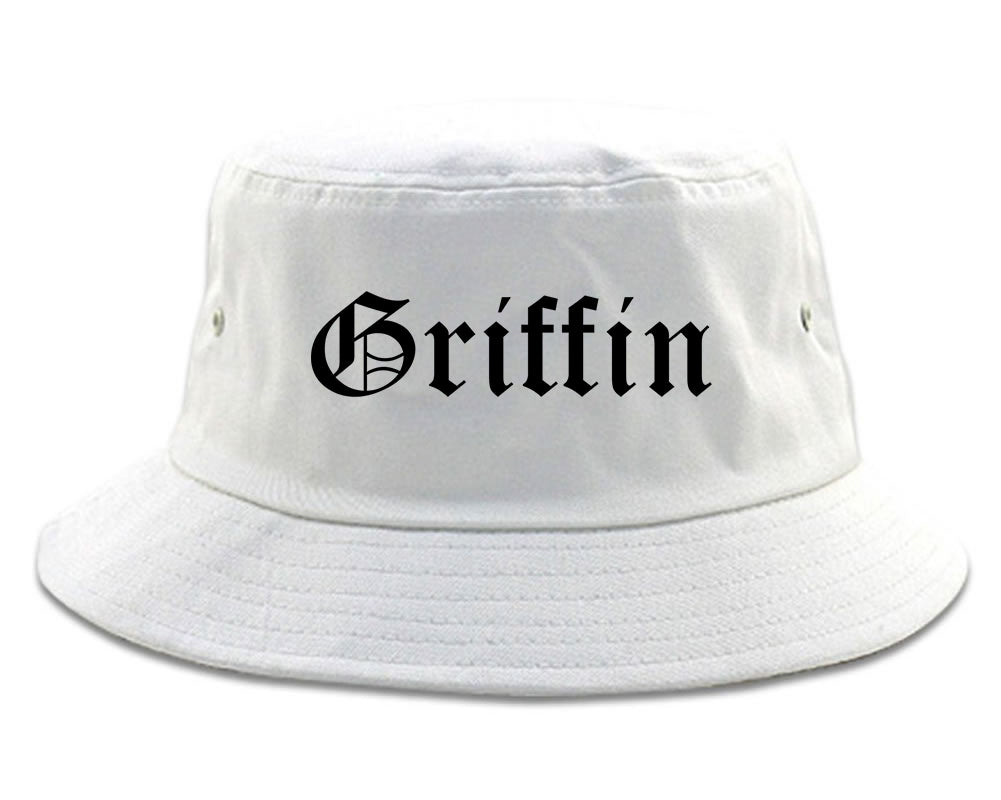 Griffin Georgia GA Old English Mens Bucket Hat White