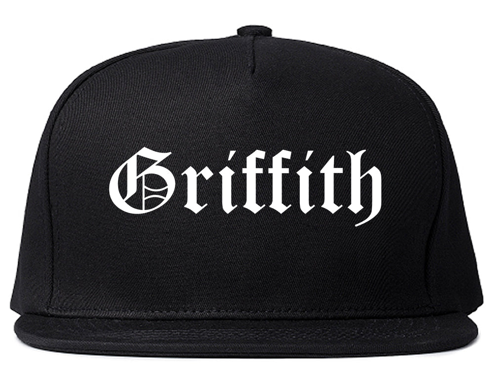 Griffith Indiana IN Old English Mens Snapback Hat Black