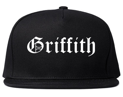 Griffith Indiana IN Old English Mens Snapback Hat Black