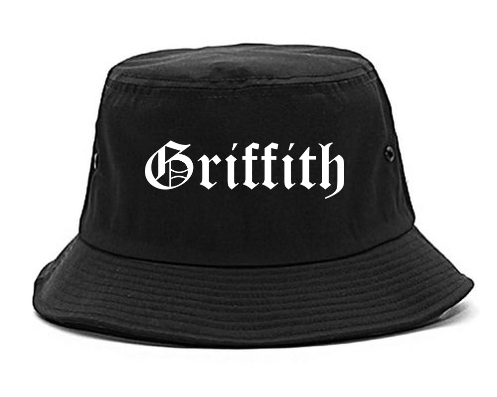 Griffith Indiana IN Old English Mens Bucket Hat Black