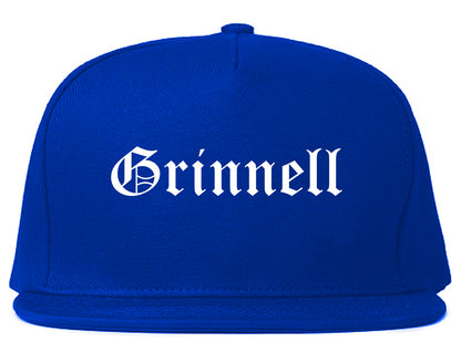 Grinnell Iowa IA Old English Mens Snapback Hat Royal Blue
