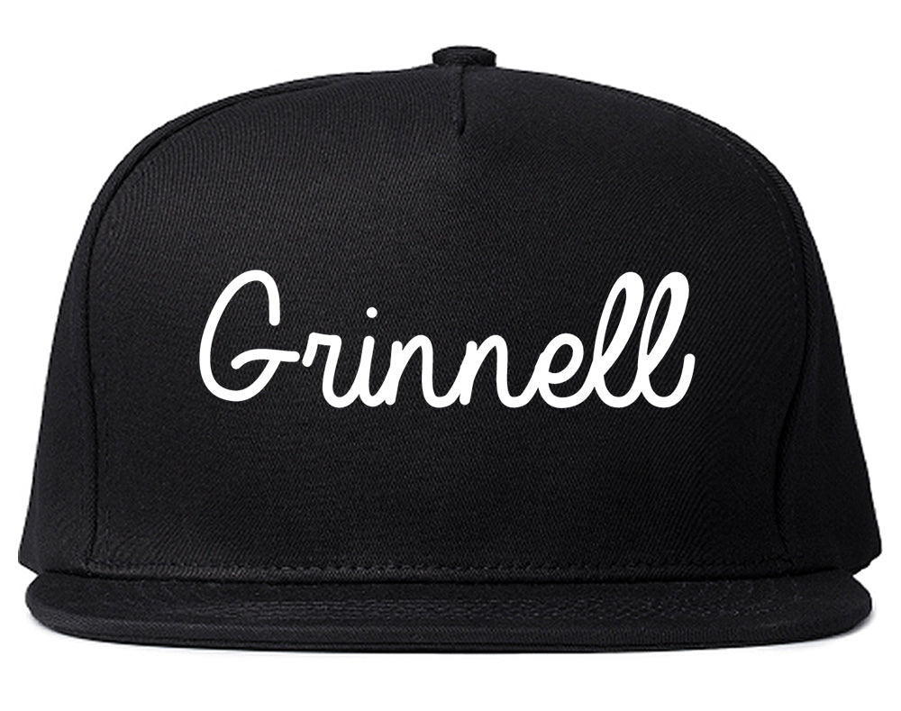 Grinnell Iowa IA Script Mens Snapback Hat Black