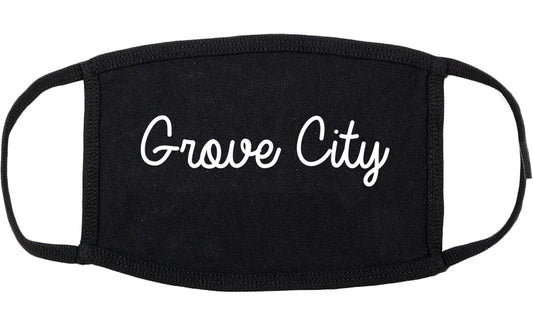 Grove City Ohio OH Script Cotton Face Mask Black