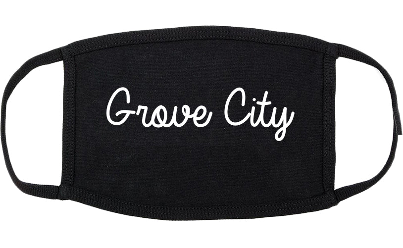Grove City Pennsylvania PA Script Cotton Face Mask Black