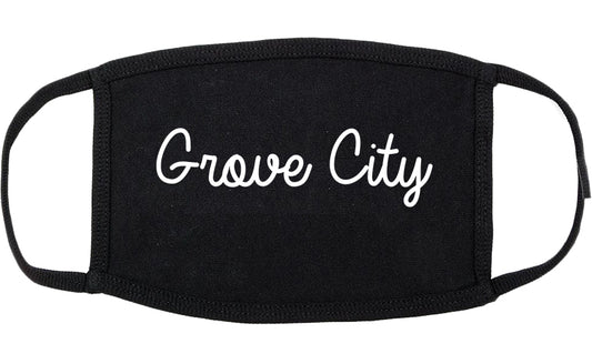 Grove City Pennsylvania PA Script Cotton Face Mask Black
