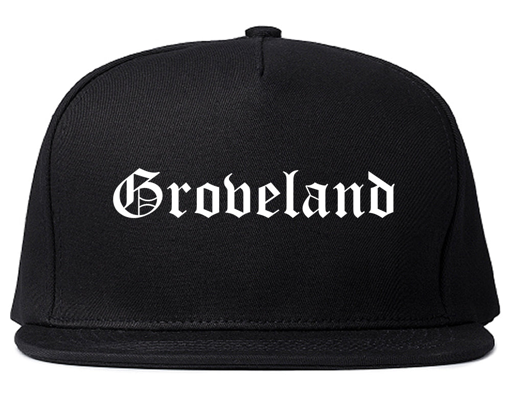 Groveland Florida FL Old English Mens Snapback Hat Black