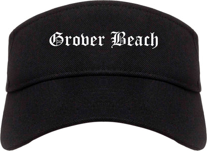 Grover Beach California CA Old English Mens Visor Cap Hat Black