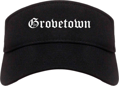 Grovetown Georgia GA Old English Mens Visor Cap Hat Black