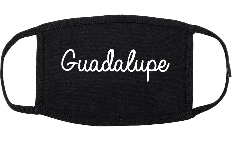 Guadalupe California CA Script Cotton Face Mask Black