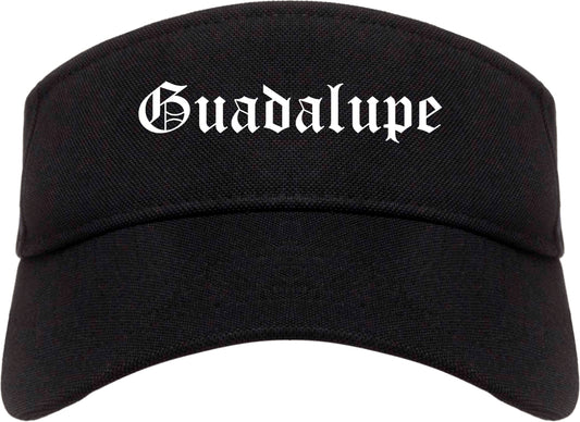 Guadalupe California CA Old English Mens Visor Cap Hat Black