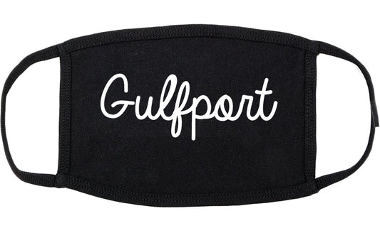 Gulfport Florida FL Script Cotton Face Mask Black