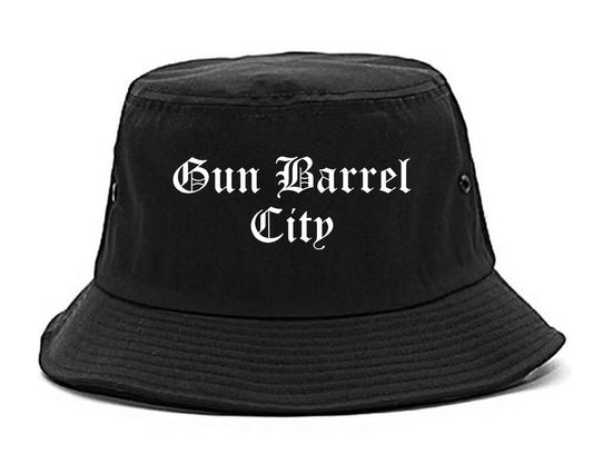 Gun Barrel City Texas TX Old English Mens Bucket Hat Black