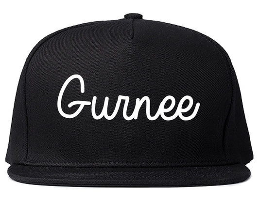 Gurnee Illinois IL Script Mens Snapback Hat Black