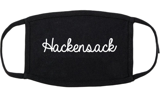 Hackensack New Jersey NJ Script Cotton Face Mask Black
