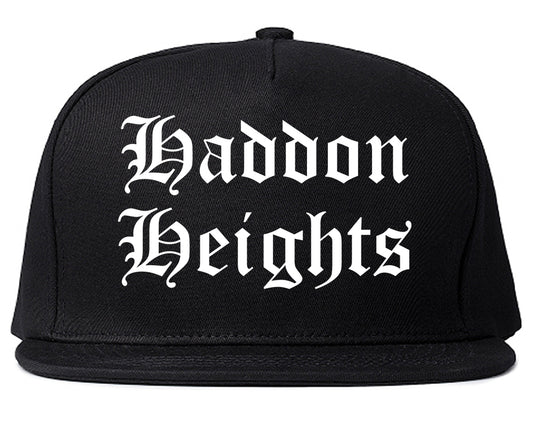Haddon Heights New Jersey NJ Old English Mens Snapback Hat Black