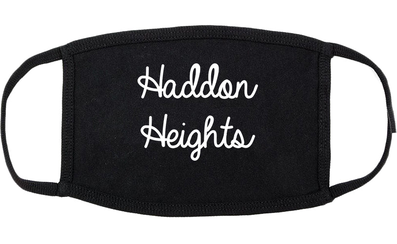Haddon Heights New Jersey NJ Script Cotton Face Mask Black