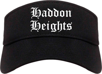 Haddon Heights New Jersey NJ Old English Mens Visor Cap Hat Black