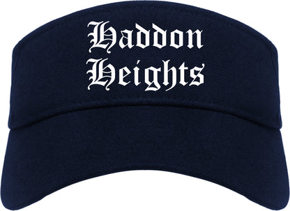 Haddon Heights New Jersey NJ Old English Mens Visor Cap Hat Navy Blue