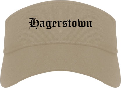 Hagerstown Maryland MD Old English Mens Visor Cap Hat Khaki