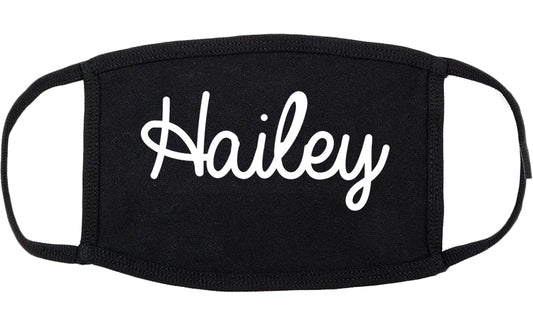 Hailey Idaho ID Script Cotton Face Mask Black