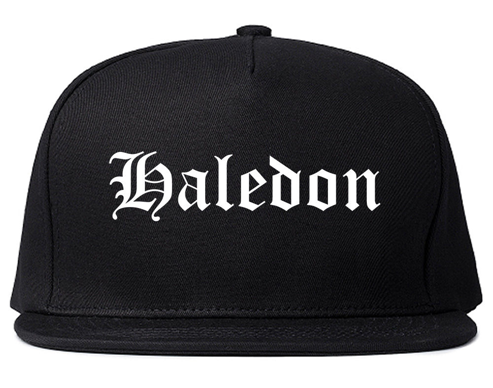 Haledon New Jersey NJ Old English Mens Snapback Hat Black