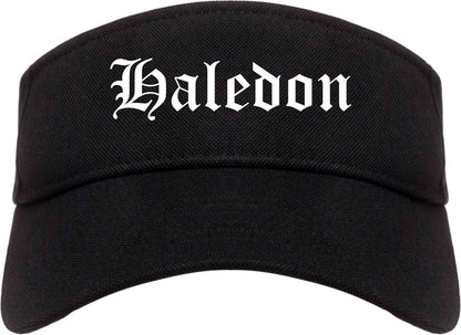 Haledon New Jersey NJ Old English Mens Visor Cap Hat Black