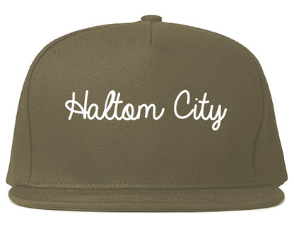 Haltom City Texas TX Script Mens Snapback Hat Grey