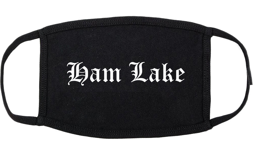 Ham Lake Minnesota MN Old English Cotton Face Mask Black