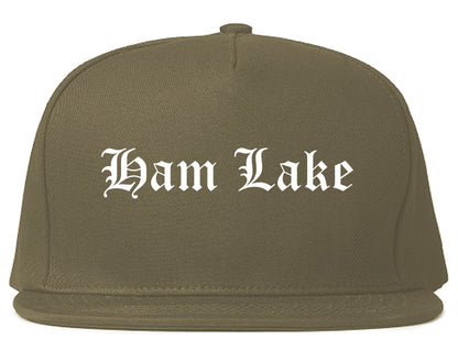 Ham Lake Minnesota MN Old English Mens Snapback Hat Grey