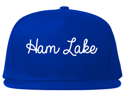 Ham Lake Minnesota MN Script Mens Snapback Hat Royal Blue